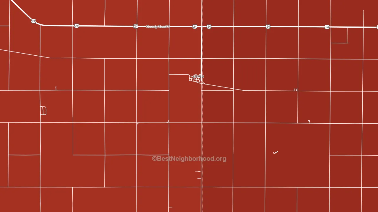 Menlo, KS block-group political-lean map