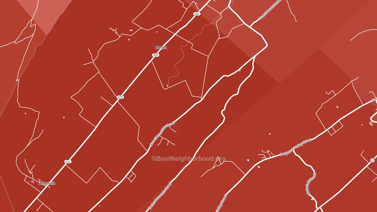 Menno, PA block-group political-lean map