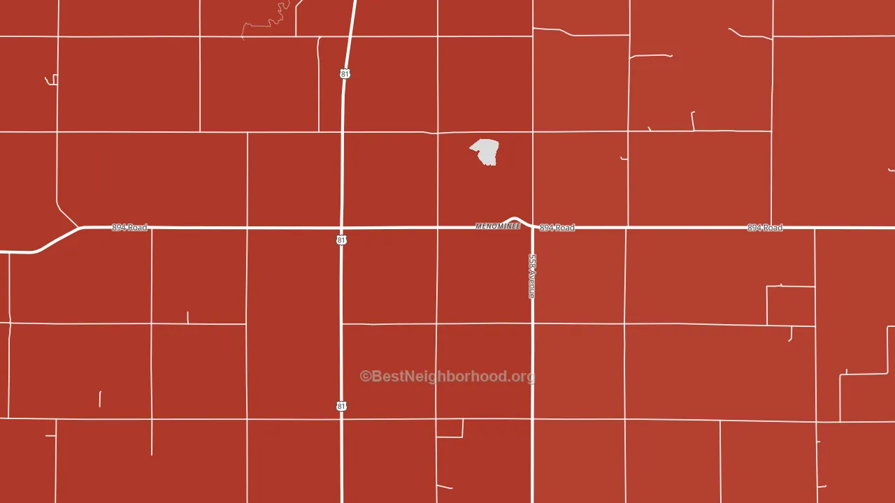 Menominee, NE block-group political-lean map