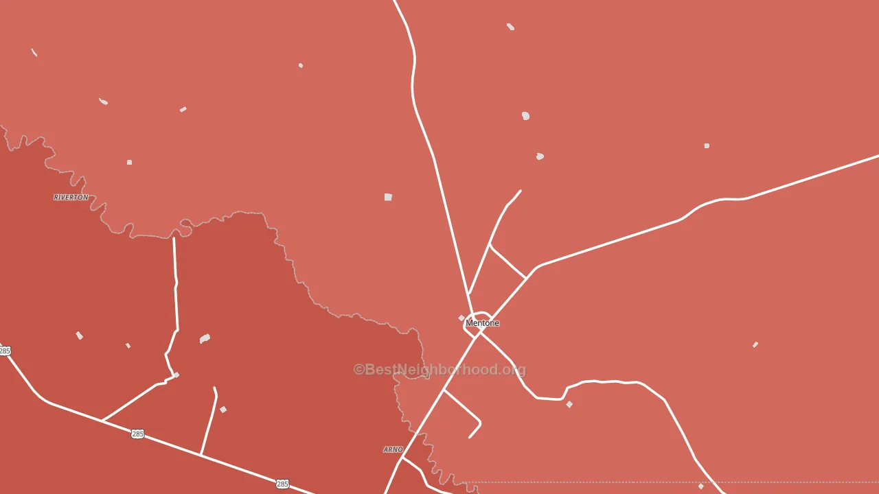Mentone, TX block-group political-lean map
