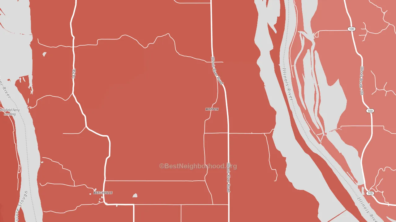 Meppen, IL block-group political-lean map
