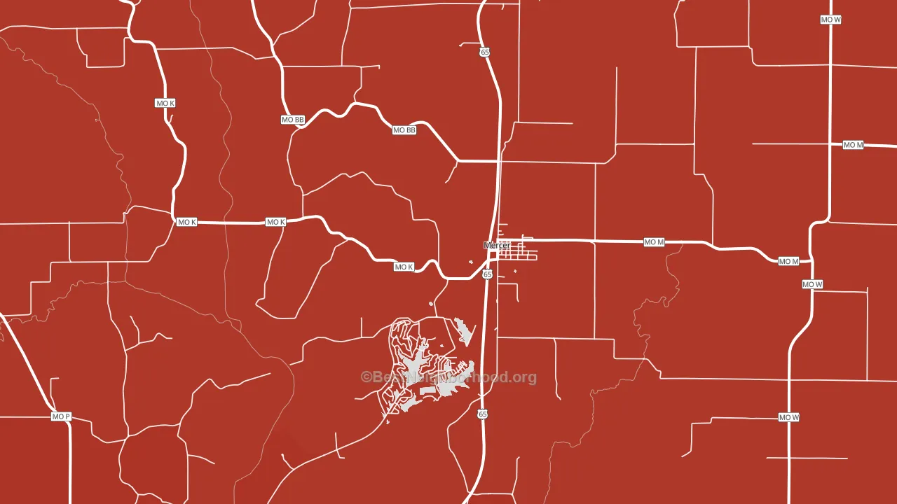 Mercer, MO block-group political-lean map