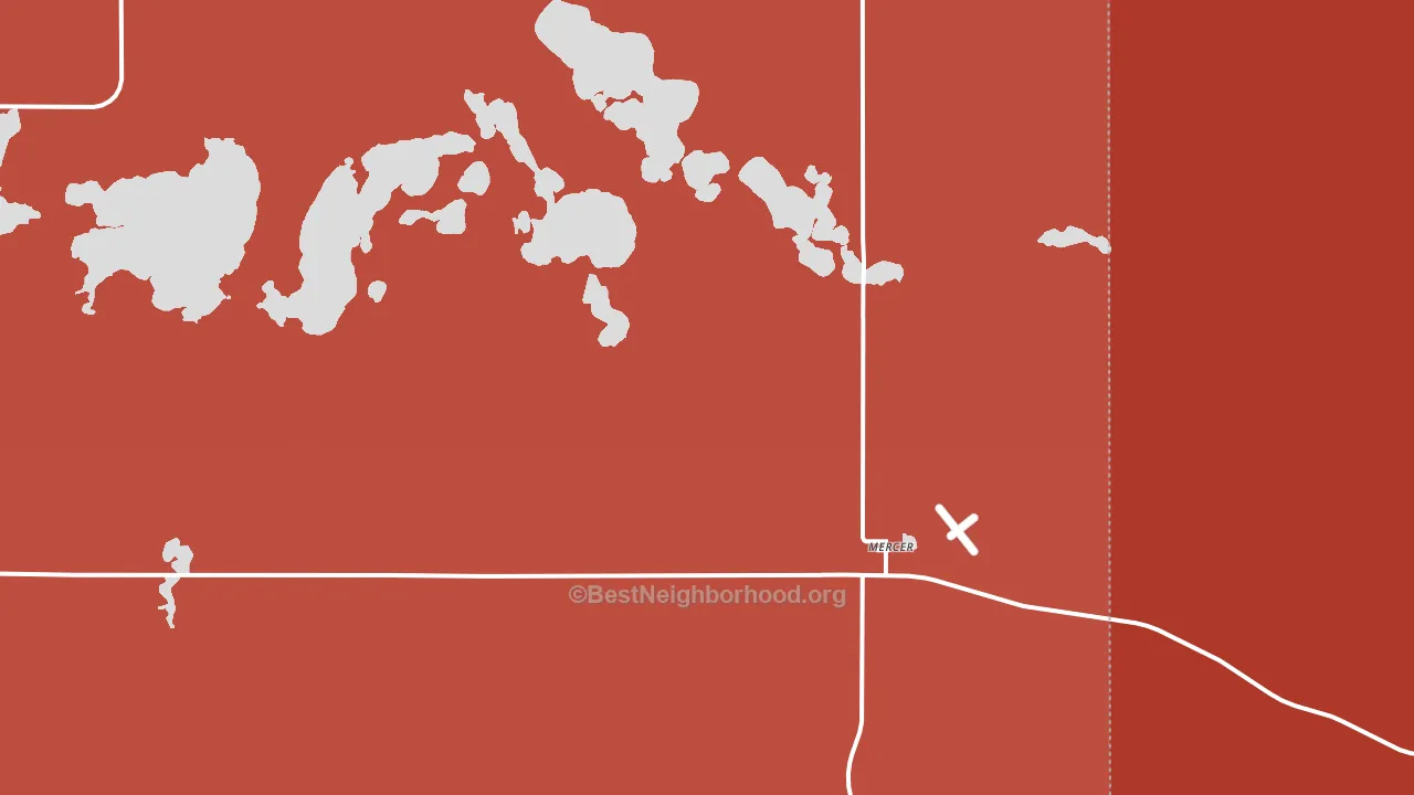 Mercer, ND block-group political-lean map