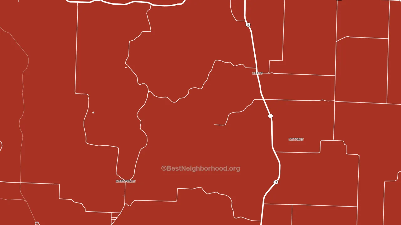 Mercyville, MO block-group political-lean map