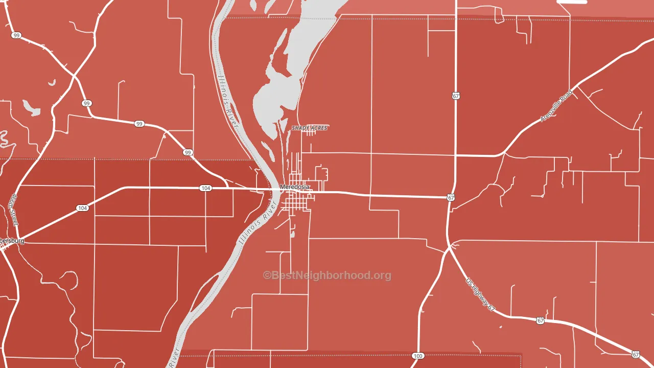 Meredosia, IL block-group political-lean map