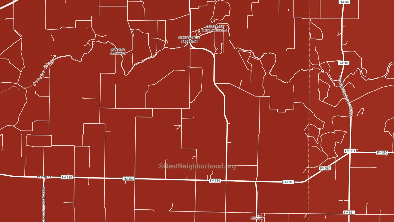 Mereta, TX block-group political-lean map