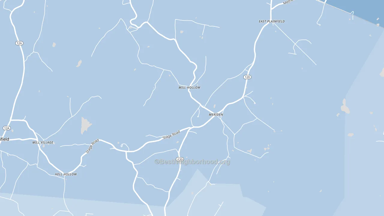 Meriden, NH block-group political-lean map