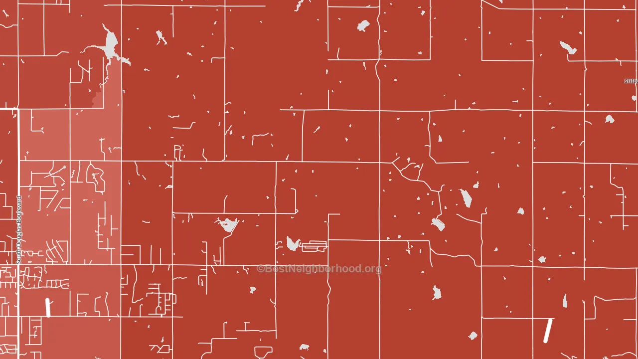 Meridian, OK block-group political-lean map