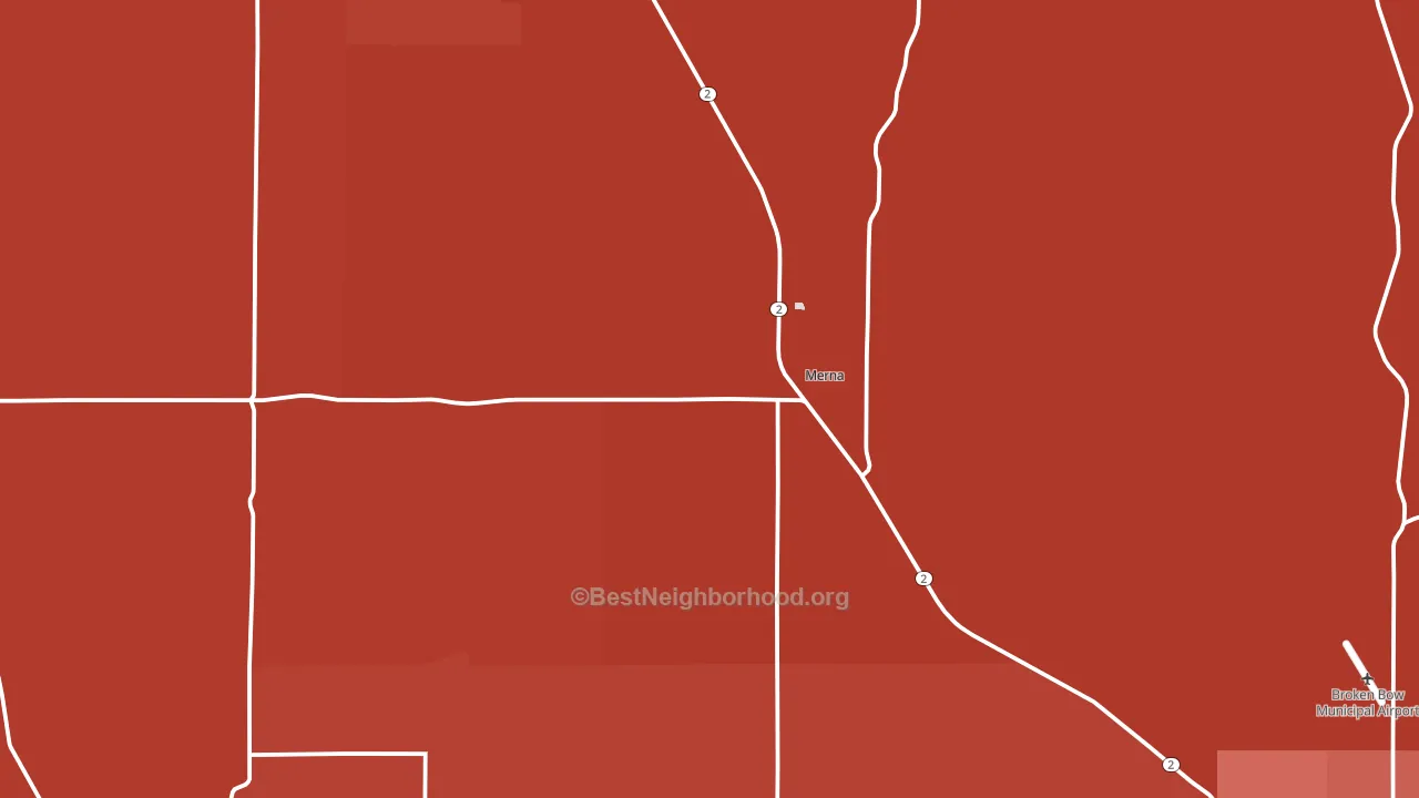 Merna, NE block-group political-lean map