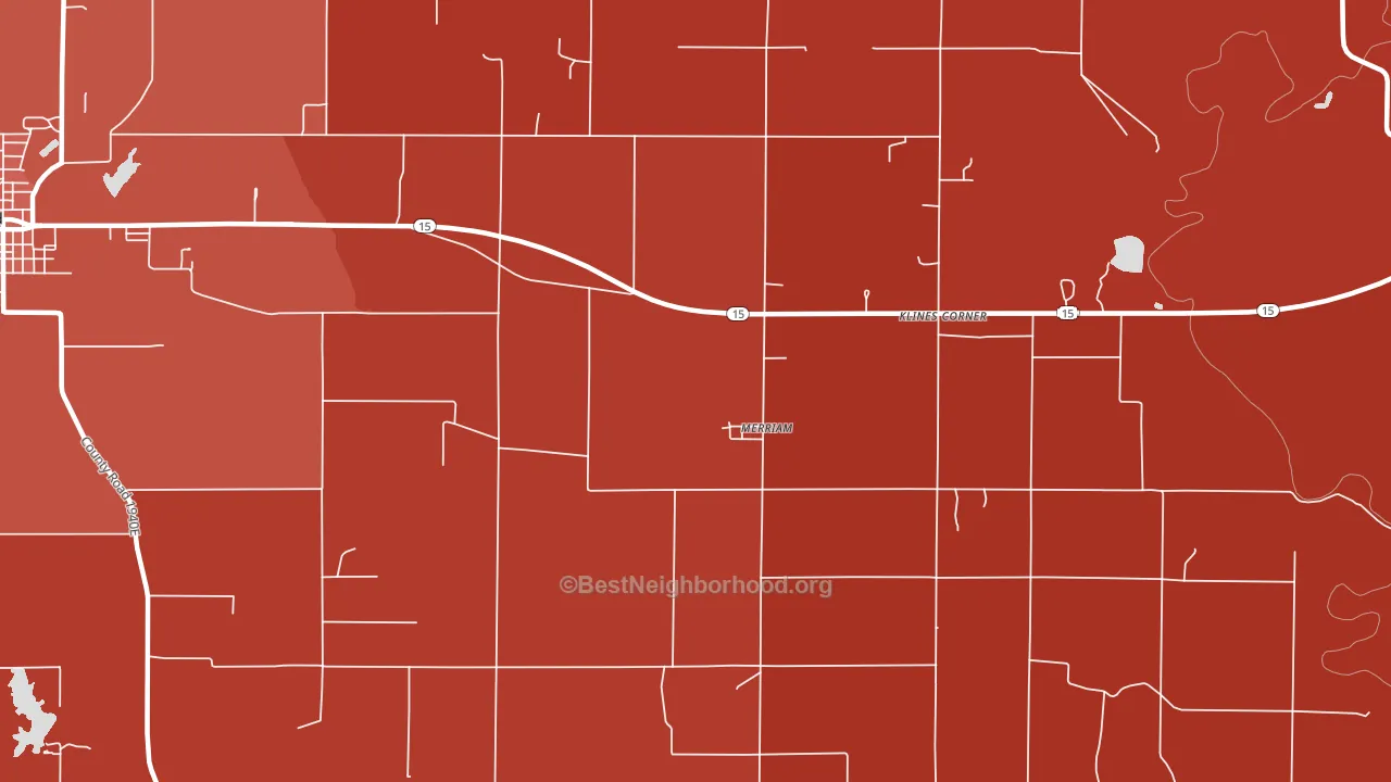 Merriam, IL block-group political-lean map