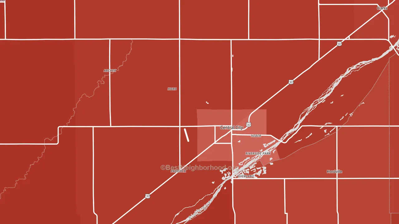 Merrick County, NE block-group political-lean map