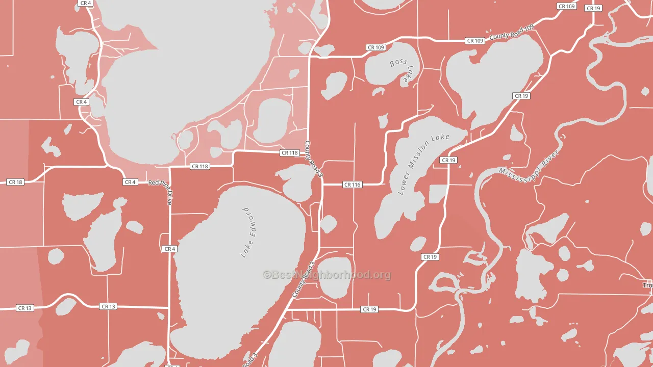 Merrifield, MN block-group political-lean map