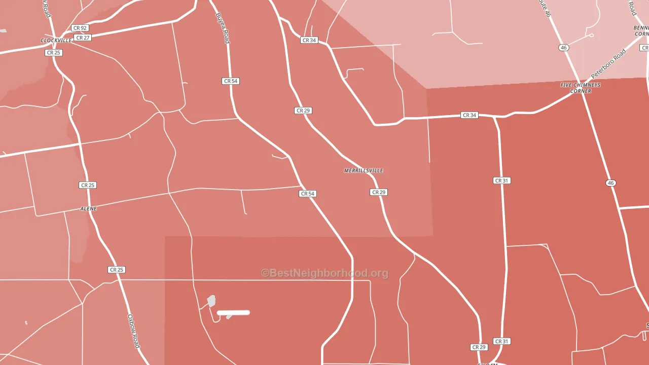Merrillsville, NY block-group political-lean map