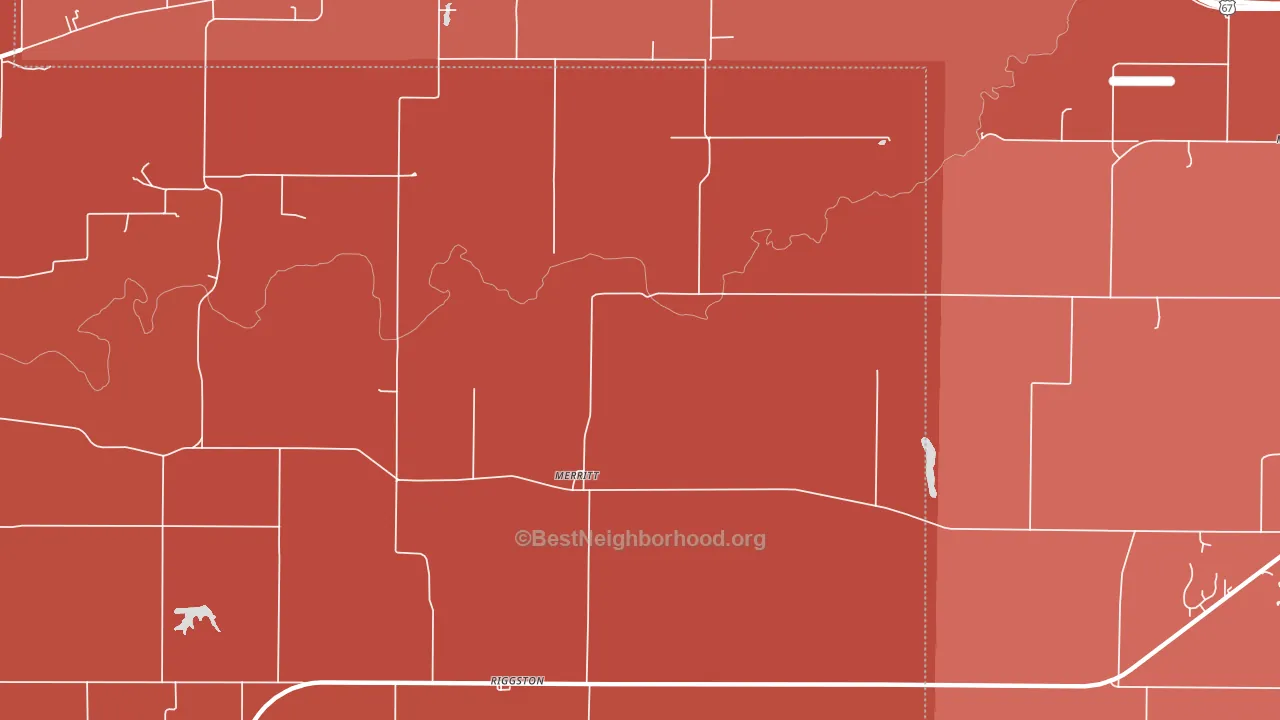 Merritt, IL block-group political-lean map