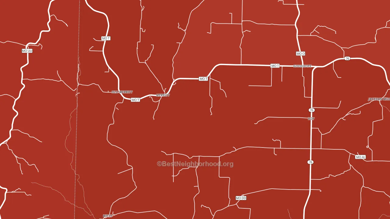 Merritt, MO block-group political-lean map