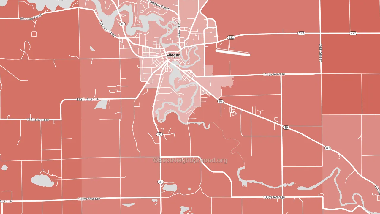 Merson, MI block-group political-lean map