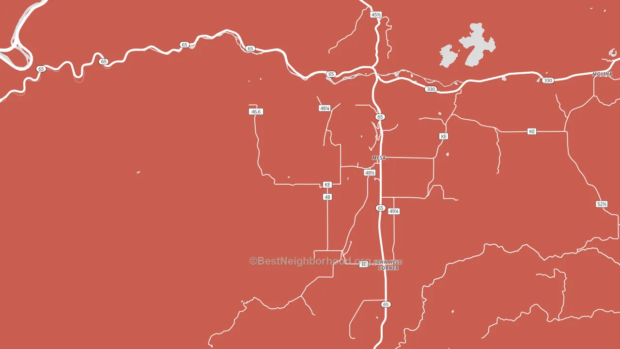 Mesa, CO block-group political-lean map