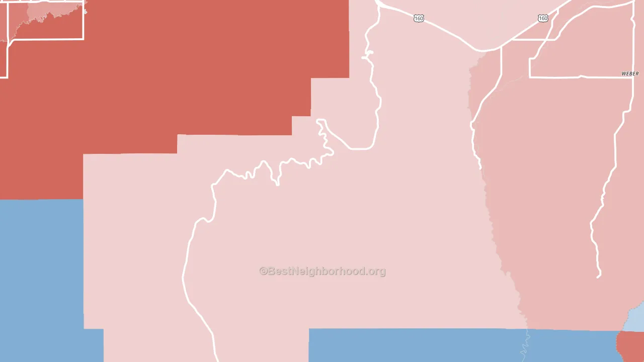 Mesa Verde National Park, CO block-group political-lean map