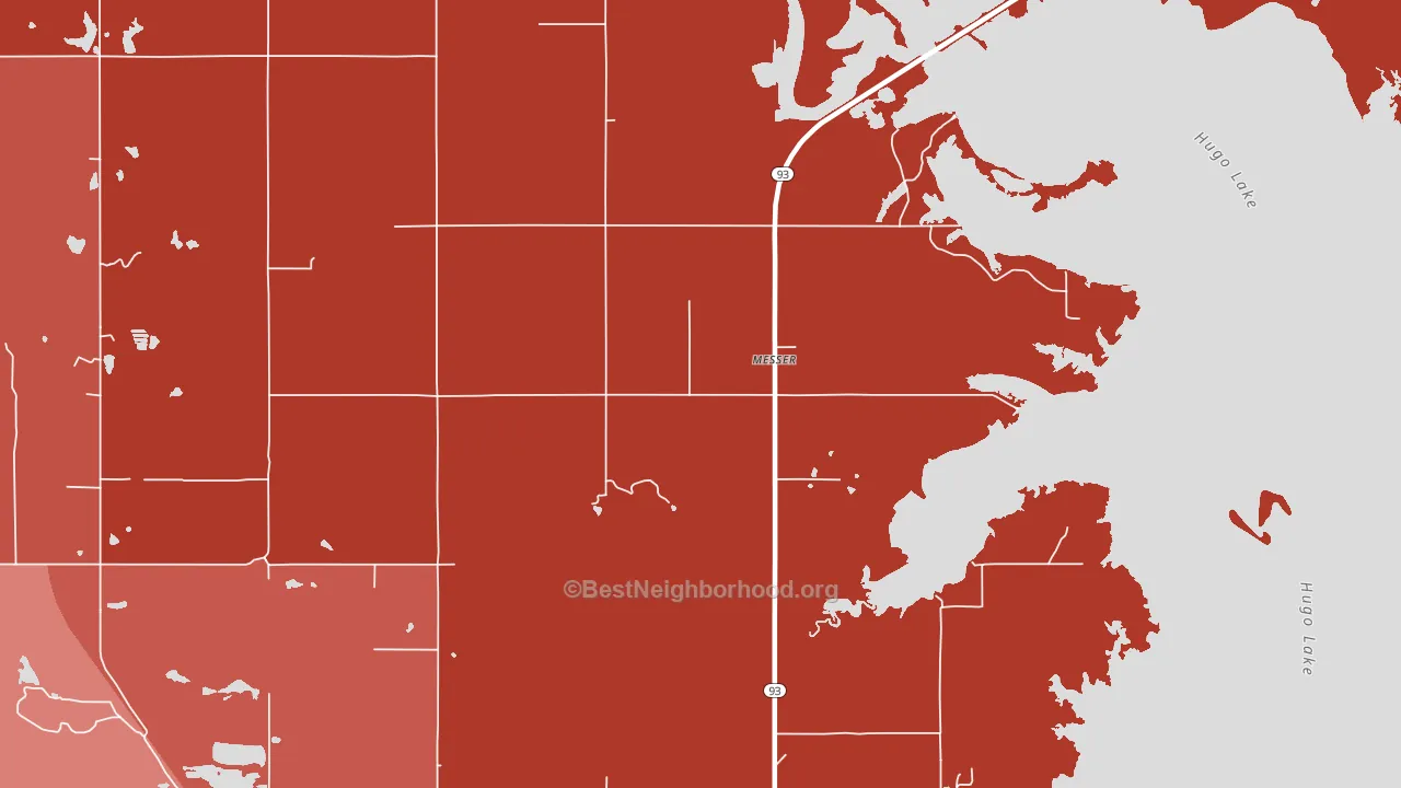 Messer, OK block-group political-lean map