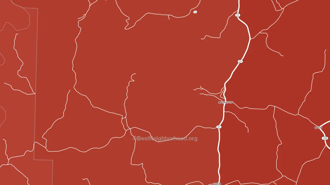 Metalton, AR block-group political-lean map
