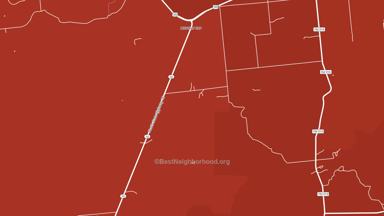 Metcalf Gap, TX block-group political-lean map