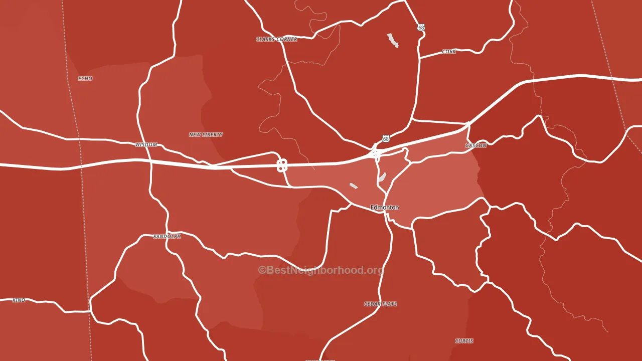 Metcalfe County, KY block-group political-lean map