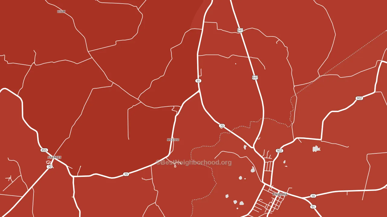 Mexico, KY block-group political-lean map