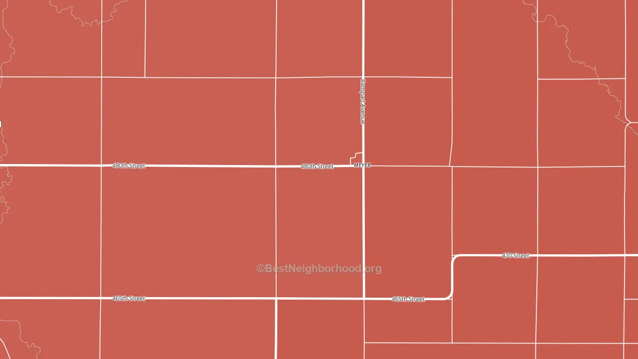Meyer, IA block-group political-lean map