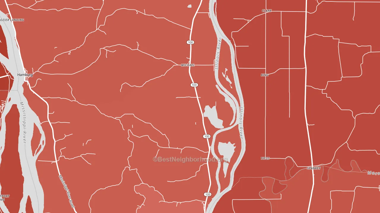 Michael, IL block-group political-lean map