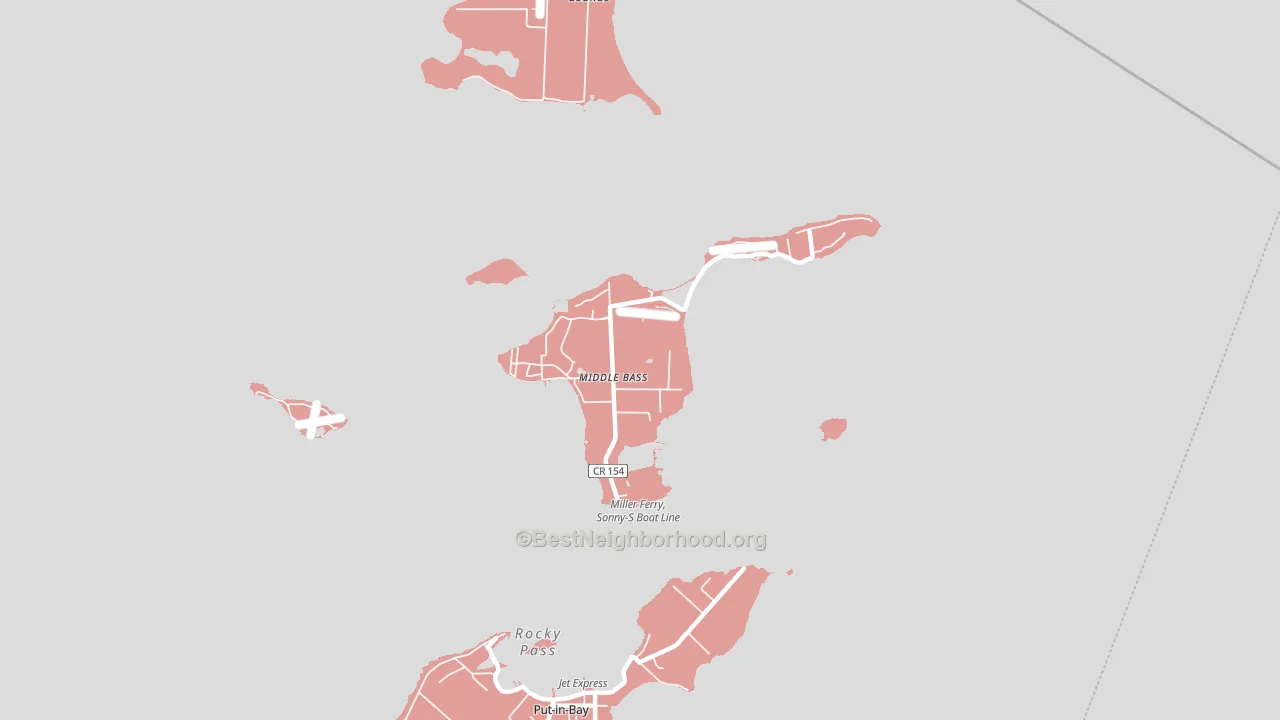 Middle Bass, OH block-group political-lean map