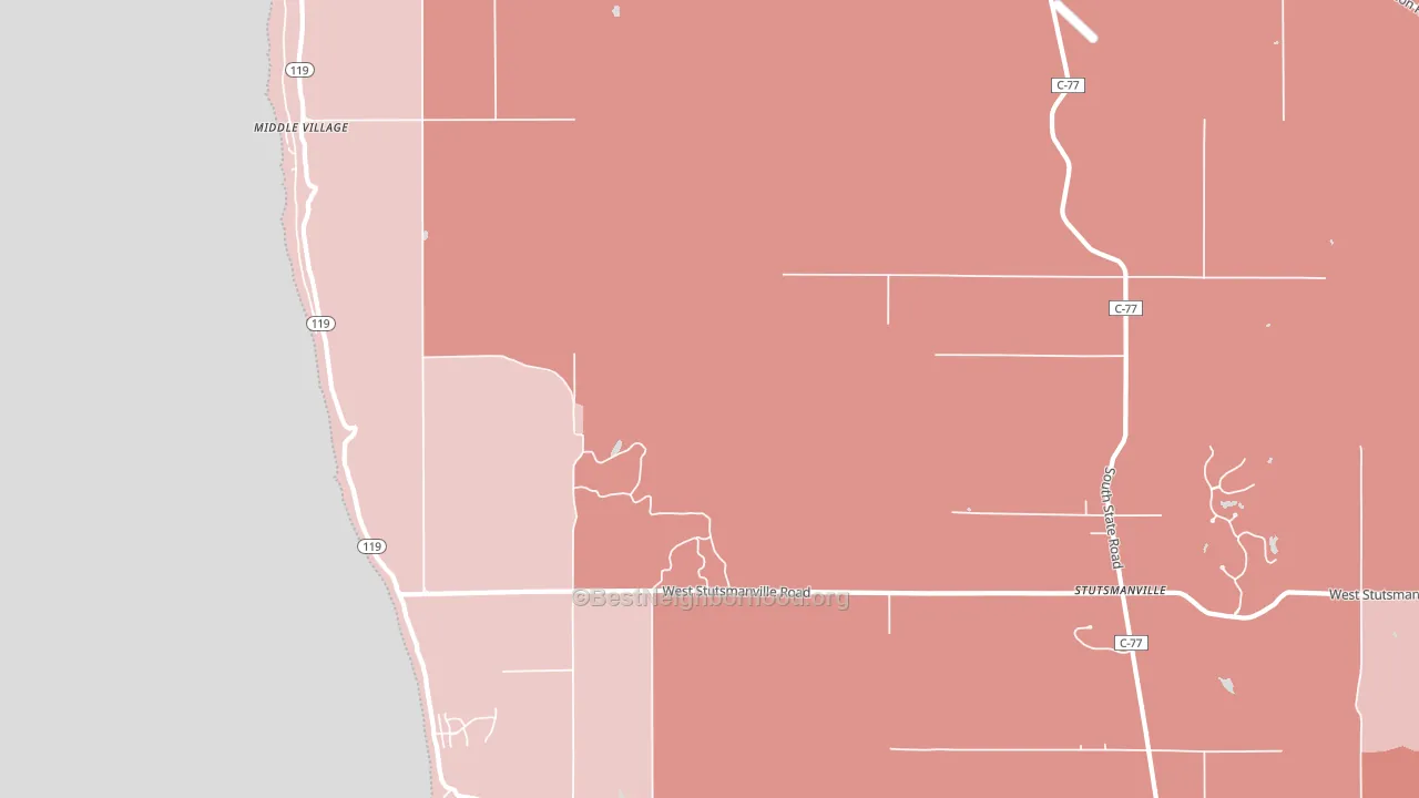 Middle Village, MI block-group political-lean map