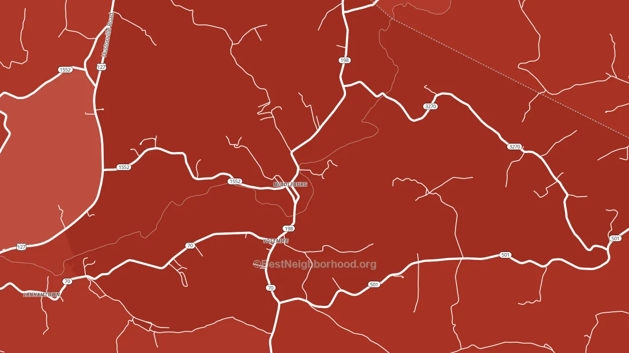 Middleburg, KY block-group political-lean map