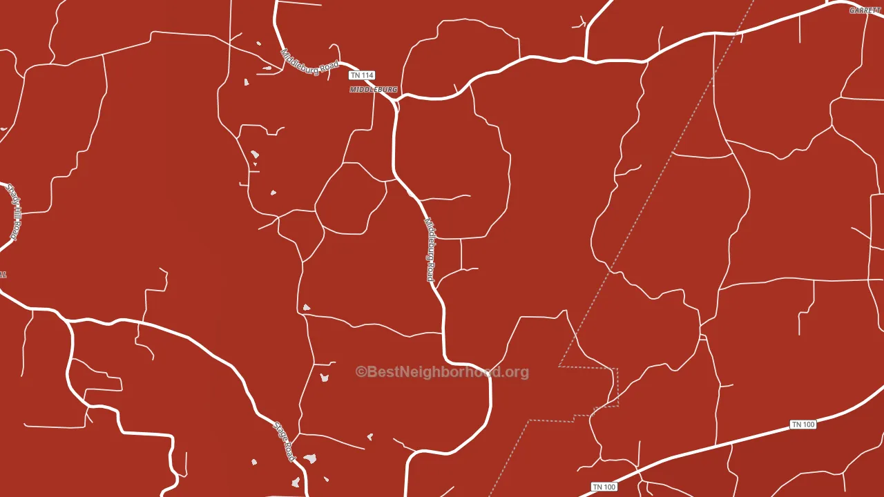 Middleburg, TN block-group political-lean map