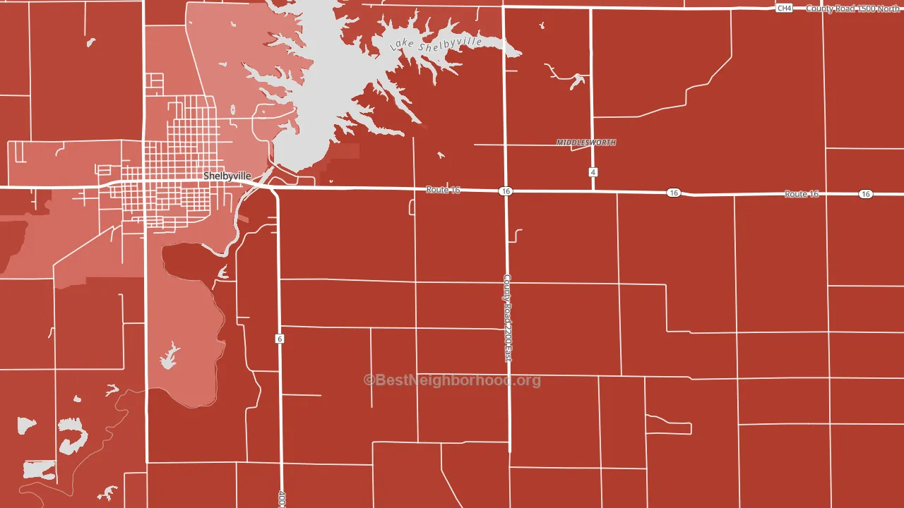 Middlesworth, IL block-group political-lean map