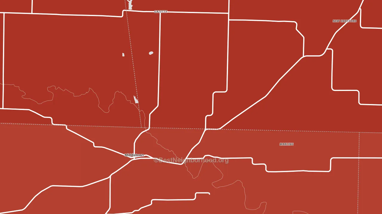 Middletown, MO block-group political-lean map