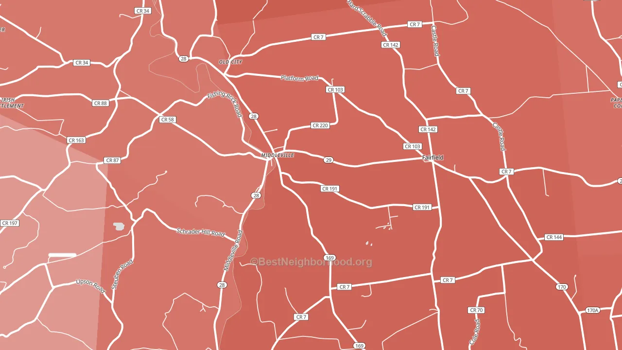 Middleville, NY block-group political-lean map
