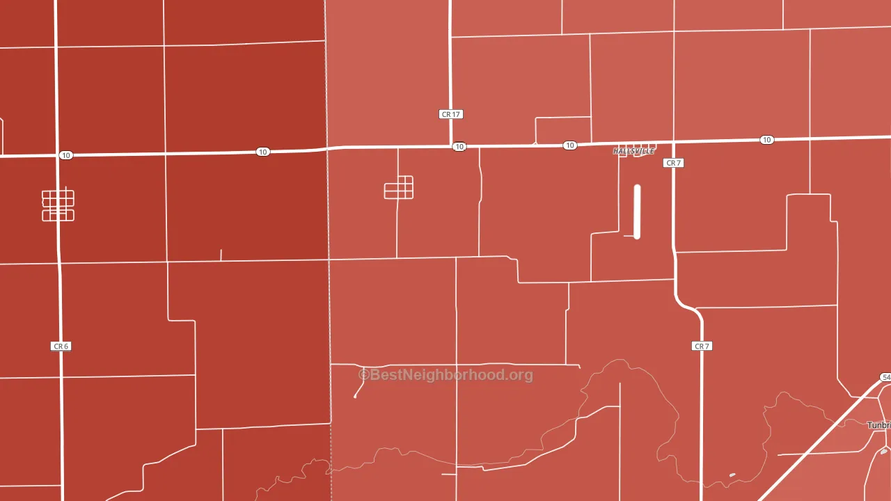 Midland City, IL block-group political-lean map