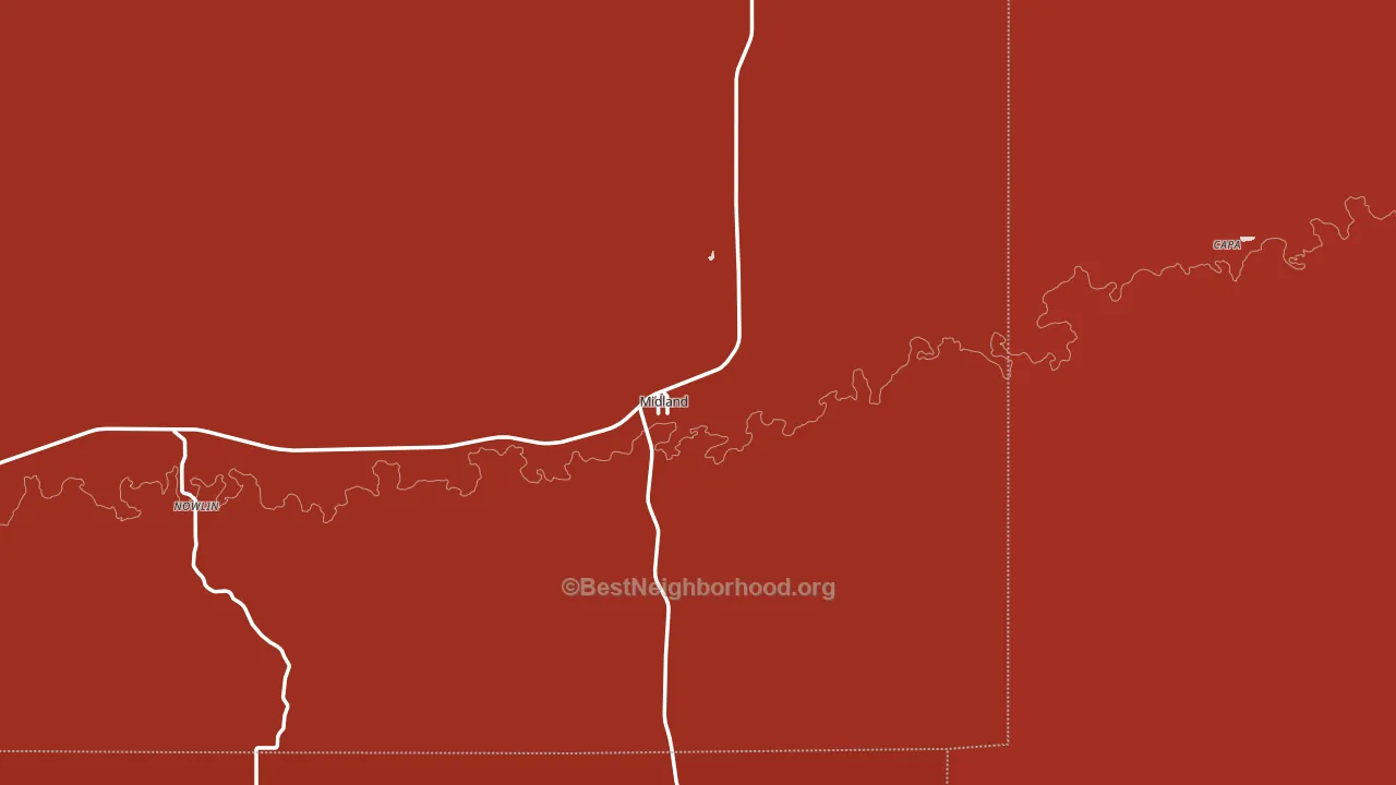 Midland, SD block-group political-lean map