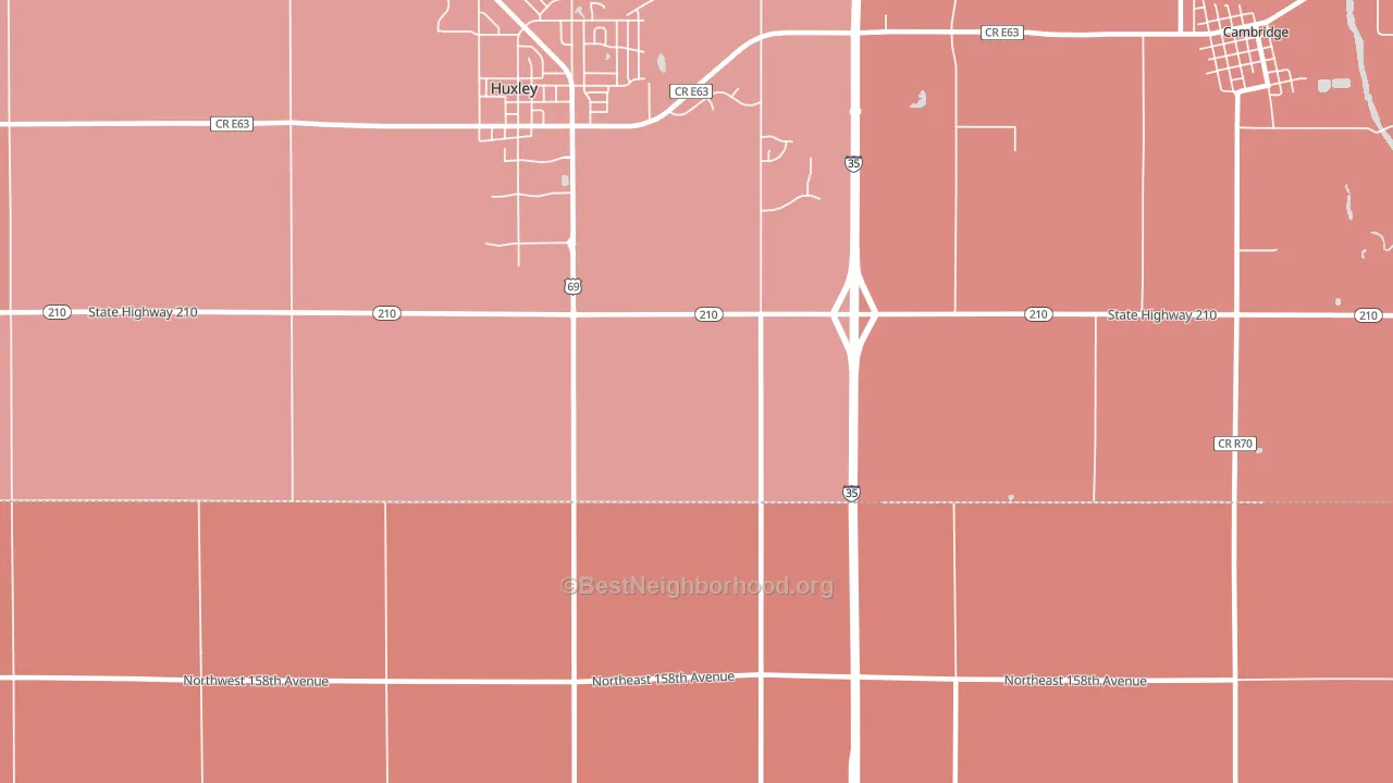 Midvale, IA block-group political-lean map