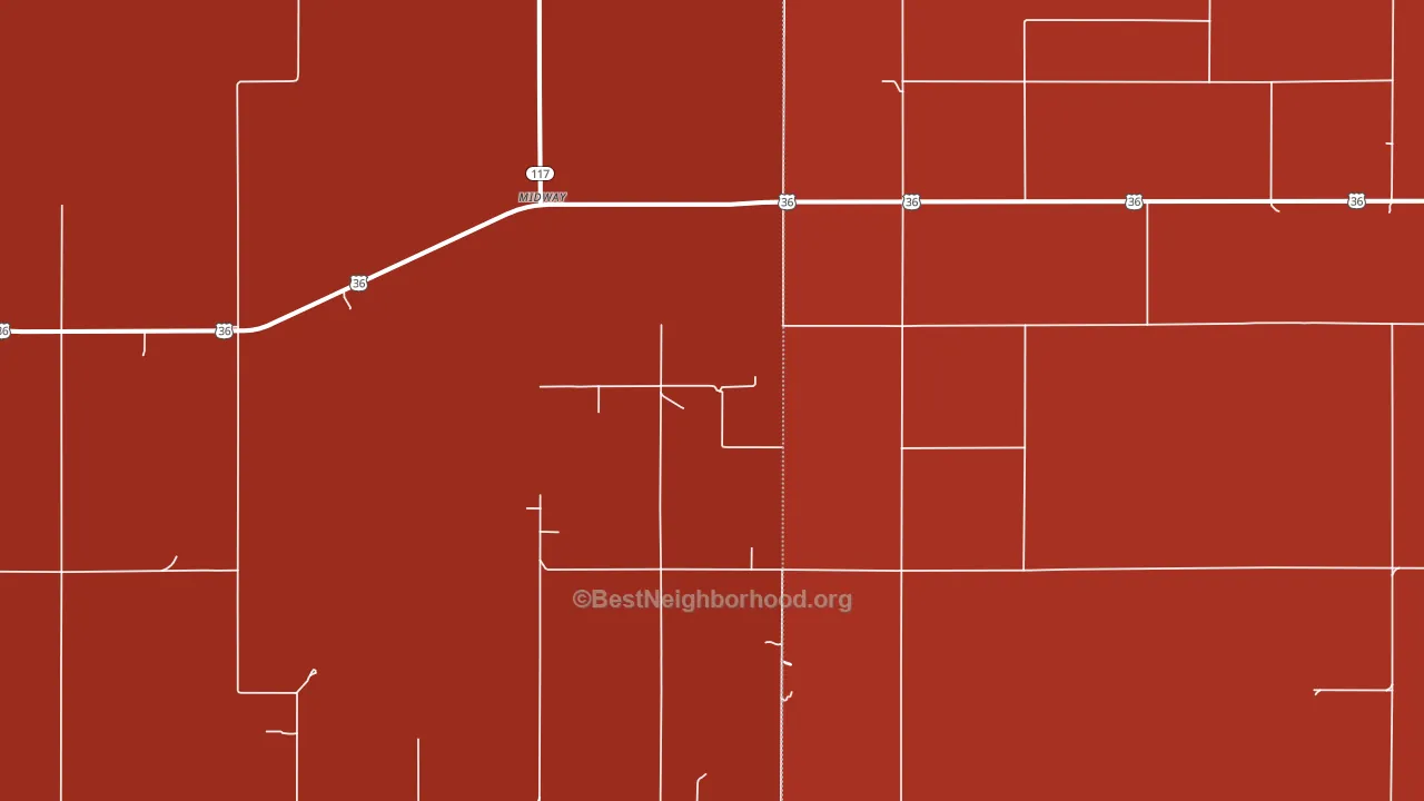 Midway, KS block-group political-lean map