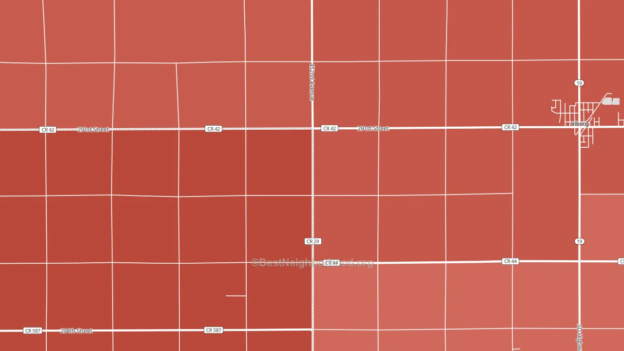 Midway, SD block-group political-lean map