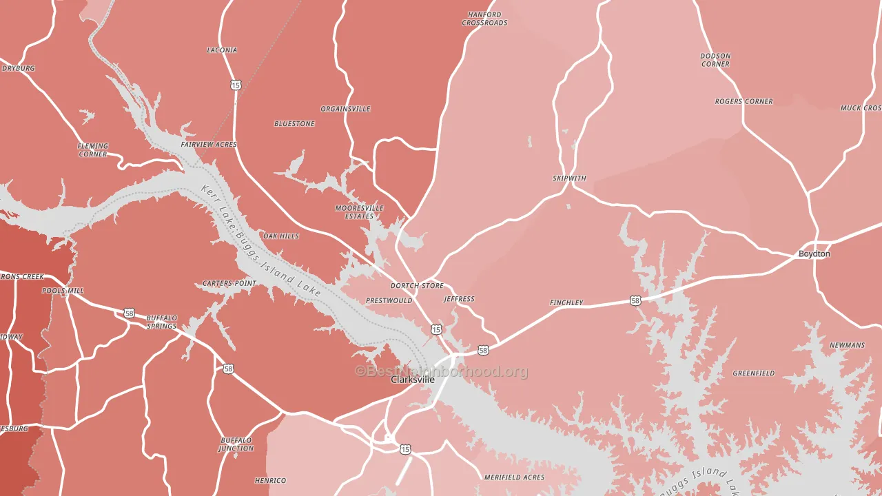 Midway, VA block-group political-lean map