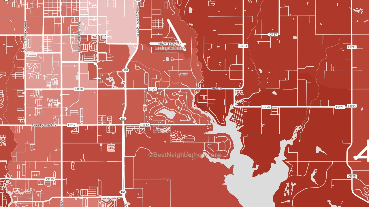 Miflin, AL block-group political-lean map