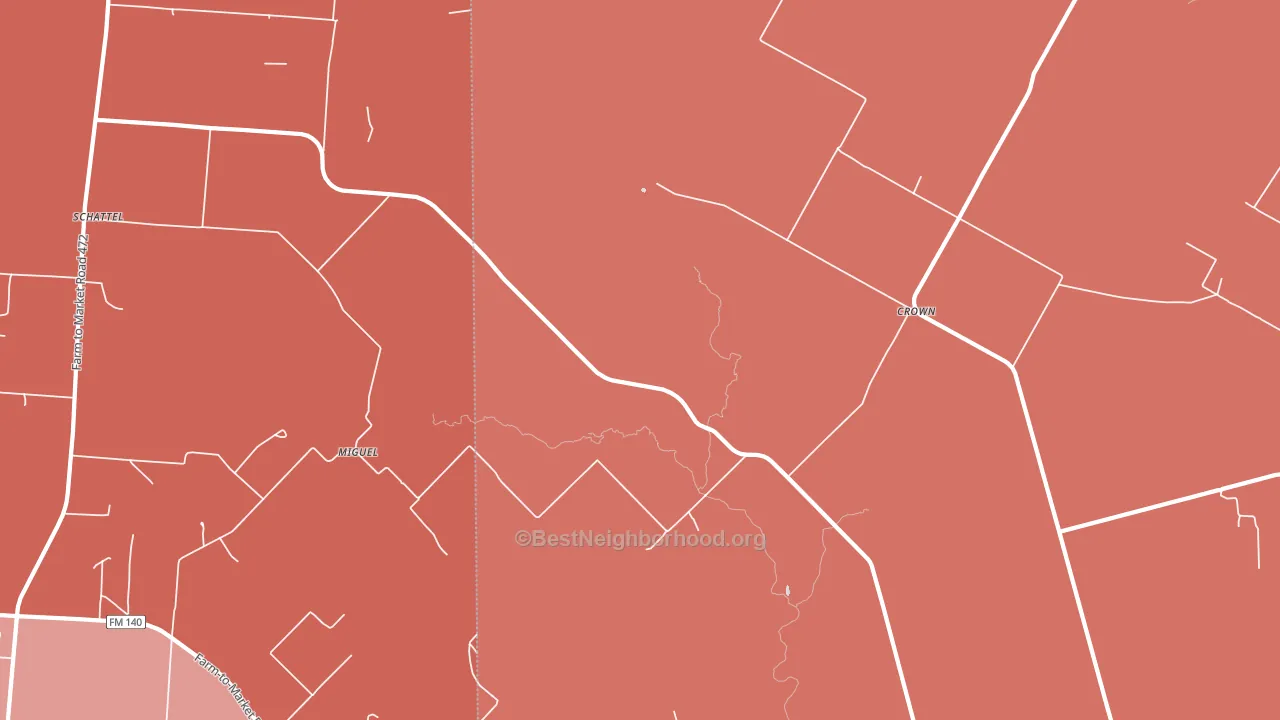 Miguel, TX block-group political-lean map