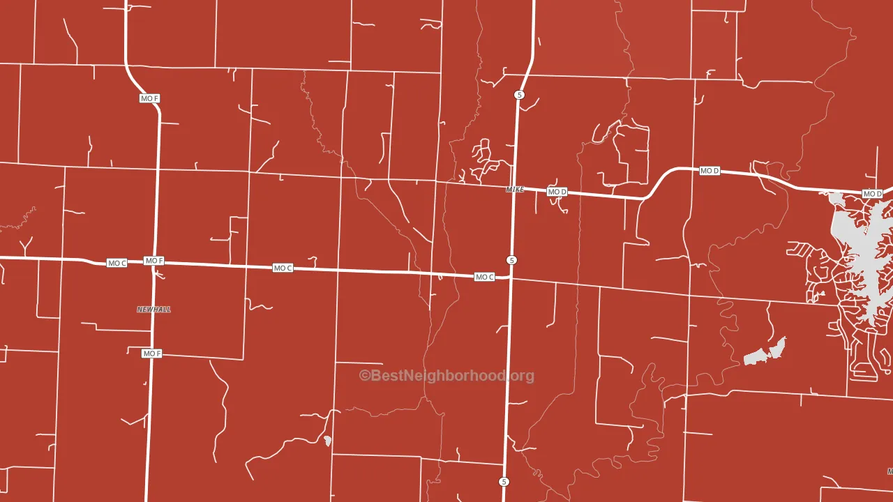 Mike, MO block-group political-lean map