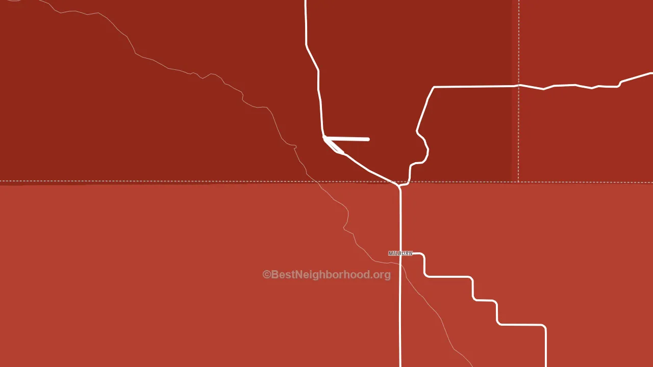 Milburn, NE block-group political-lean map