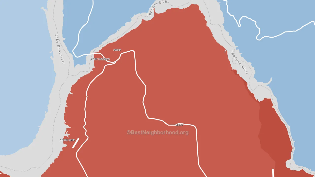 Miles, WA block-group political-lean map