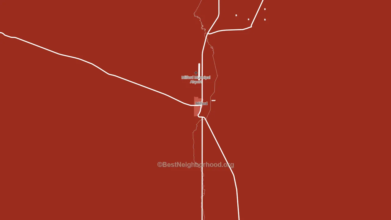 Milford, UT block-group political-lean map