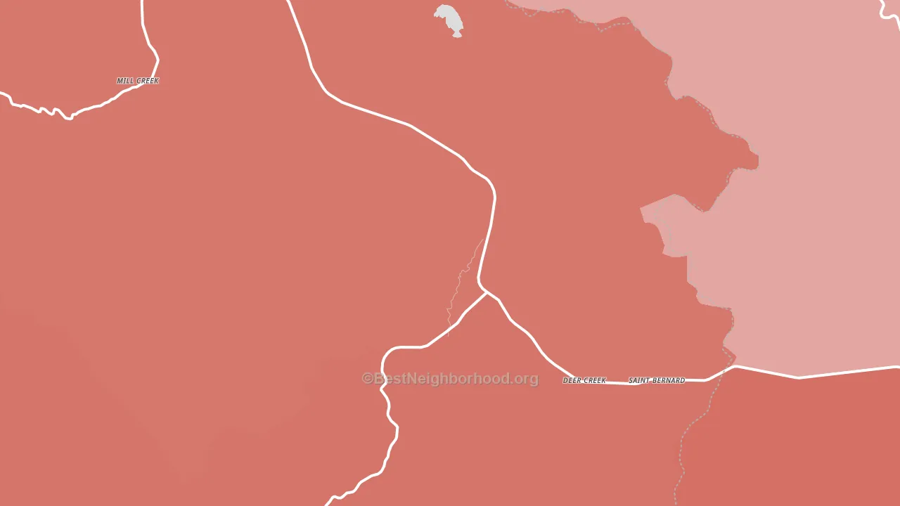 Mill Creek, CA block-group political-lean map