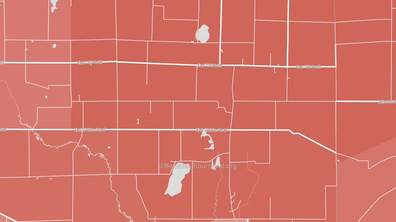 Mill Creek, IN block-group political-lean map
